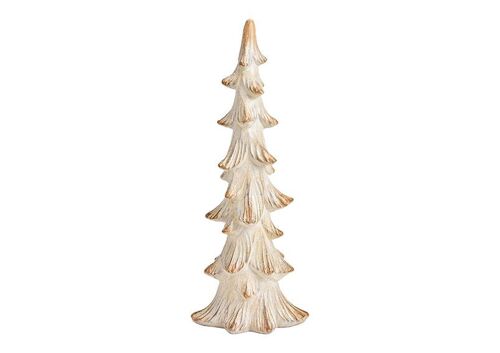 Tannenbaum mit Glitter aus Ton Champagner (B/H/T) 18x46x13cm