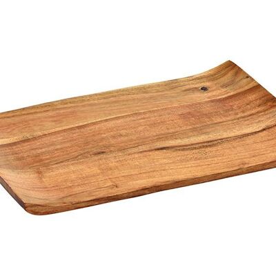 Tabla de servir de madera de acacia natural (An/Al/Pr) 31x2x20cm