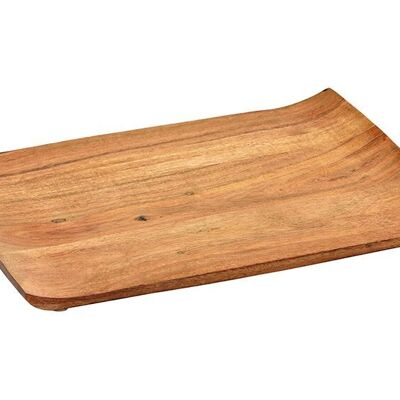 Tabla de servir de madera de acacia natural (An/Al/Pr) 33x2x23cm