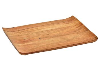 Planche de service en bois d'acacia naturel (L/H/P) 33x2x23cm