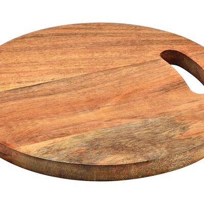 Piatto da portata in legno di acacia naturale (L/A/P) 25x2x25 cm