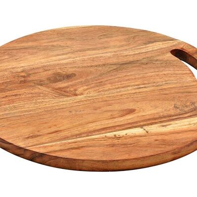 Tabla de servir de madera de acacia natural (An/Al/Pr) 35x2x35cm