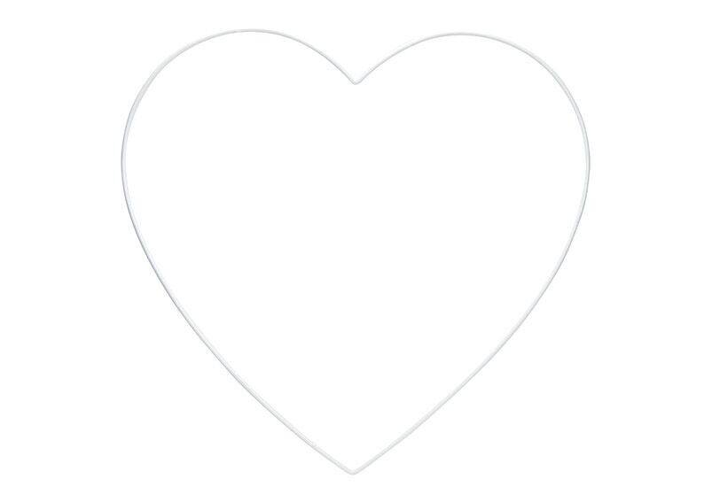 Appendiabiti cuore in metallo bianco (L/A) 50x48 cm
