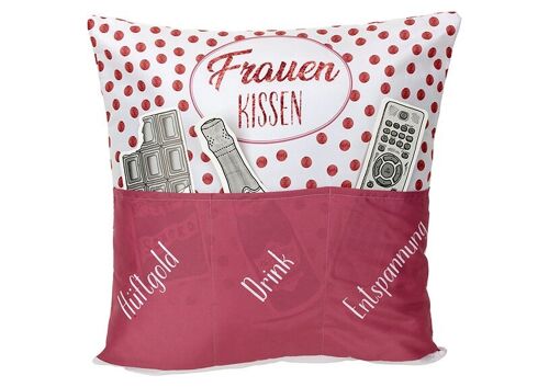 Kissen, Sofahelden, Frauenkissen aus Textil Pink/Rosa (B/H/T) 40x40x8cm