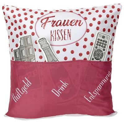 Kissen, Sofahelden, Frauenkissen aus Textil Pink/Rosa (B/H/T) 40x40x8cm