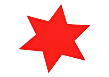Set de table étoile 5mm en feutre rouge (L/H) 30x26cm