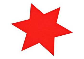 Set de table étoile 5mm en feutre rouge (L/H) 35x31cm