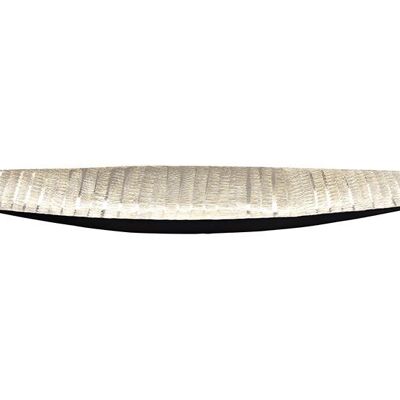 Cuenco ovalado de metal plateado (An/Al/Pr) 68x5x17cm