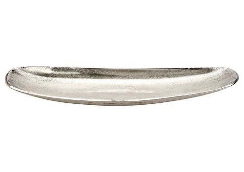 Schale oval aus Metall Silber (B/H/T) 43x5x13cm