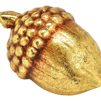 Eichelnuss aus Ton Gold (B/H/T) 6x10x6cm