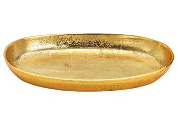 Bol décoratif en métal doré (L/H/P) 30x4x17cm