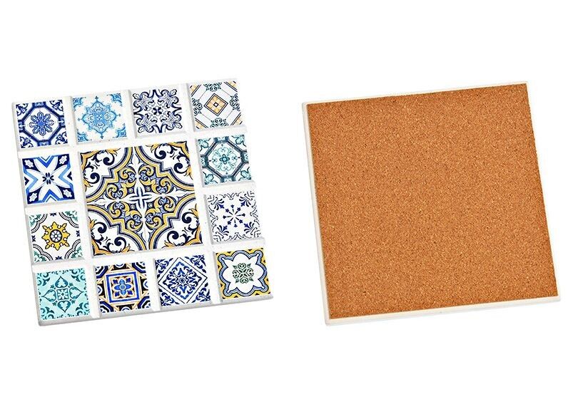 Coaster Decor D made of ceramic, cork colored (W/H) 16x16cm