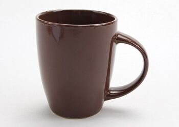 Mug en faïence marron (L/H/P) 8x10x8cm 330ml