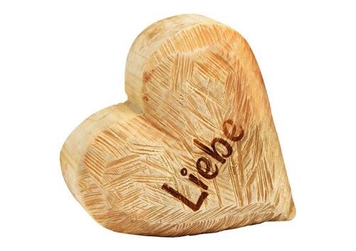 Herz aus Pappelholz , Liebe, Natur (B/H/T) 15x15x8cm