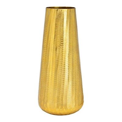 Vaso in metallo dorato (L/A/P) 20x45x20 cm