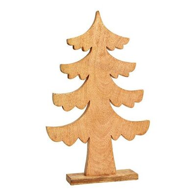 Árbol de Navidad de madera de mango natural (An/Al/Pr) 38x60x7cm