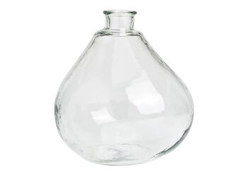 Vase en verre transparent (L/H/P) 23x30x23cm