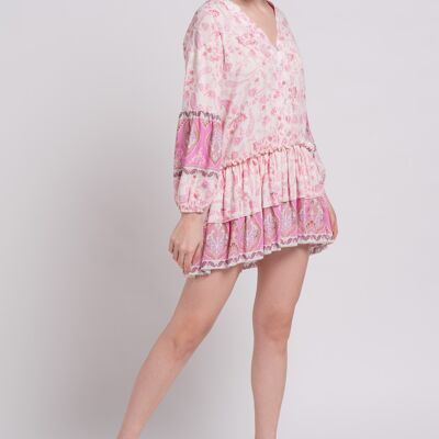 Dress 100%vi 219309 pink (size un)
