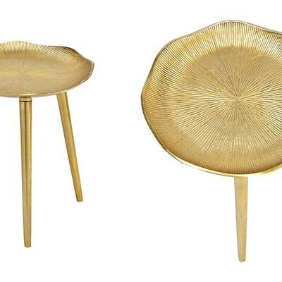 Table made of metal gold (W/H/D) 35x42x35cm