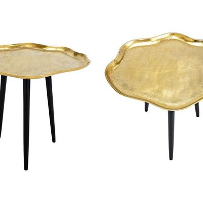 Table made of metal gold (W/H/D) 51x43x40cm