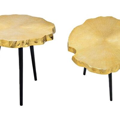 Table made of metal gold (W/H/D) 49x47x49cm