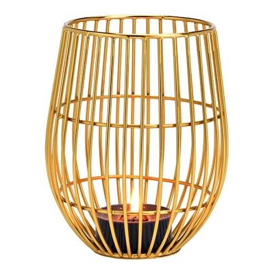 Lanterna in metallo dorato (L/A/P) 12x16x12 cm