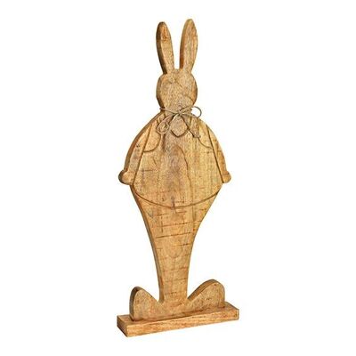 Aufsteller Hase aus Mangoholz Natur (B/H/T) 25x62x6cm