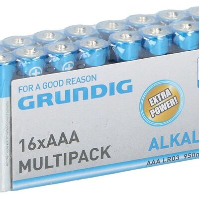 Batterien LR03/AAA, Alkaline, 16er Set, (B/H/T) 4x8x2cm