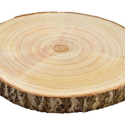 Disque en bois de Paulownia naturel (H) 3cm Ø30cm