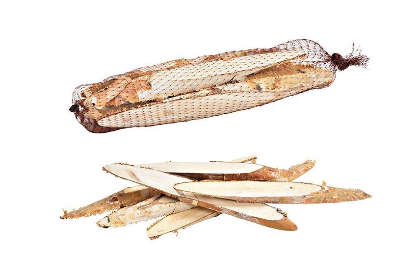 Tronchi di betulla ca. 250 g in un sacchetto a rete (L/A/P) 33x10x4 cm