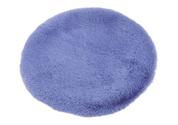 Housse de siège fausse fourrure en polyester violet Ø34cm