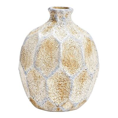 Vaso in ceramica color crema (L/A/P) 17x21x17 cm