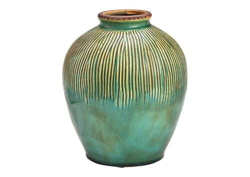 Vase aus Keramik Grün (B/H/T) 19x22x19cm