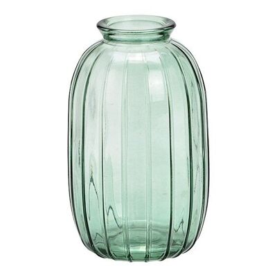 Vase en verre vert (L/H/P) 7x12x7cm