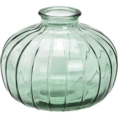 Vaso in vetro verde (L/A/P) 11x9x11 cm