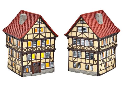 Lichthaus Fritzlar aus Porzellan Bunt (B/H/T) 12x18x12cm