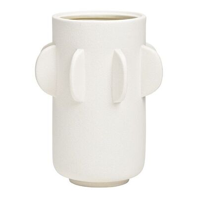 Vase en porcelaine blanche (L/H/P) 15x15x20cm