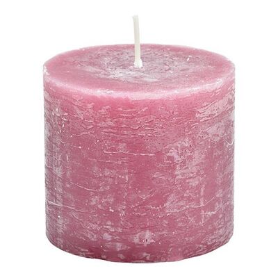 Candela 10x9x10cm in cera Palissandro antico rosa/rosa