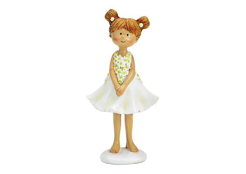 Flower girl made of poly white (W/H/D) 8x15x4cm