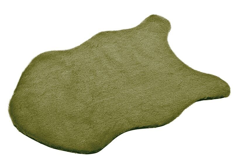 Pelliccia sintetica in poliestere verde matcha (L/A/P) 90x60x2 cm