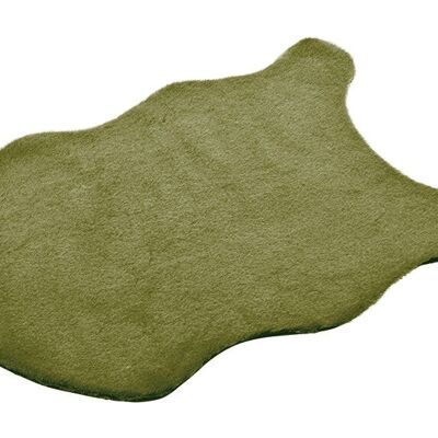 Fausse fourrure en polyester vert matcha (L/H/P) 90x60x2cm