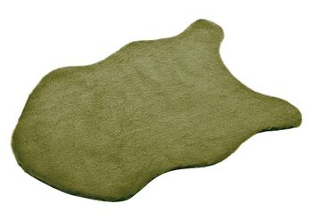 Fausse fourrure en polyester vert matcha (L/H/P) 90x60x2cm