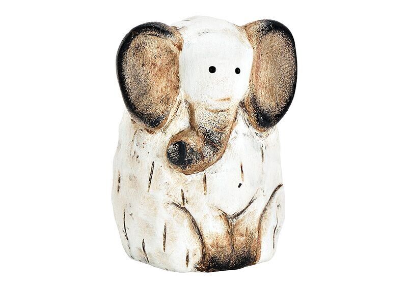 Elefante realizzato in argilla bianca (L/A/P) 6x8x6 cm