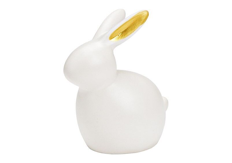 Rabbit made of ceramic white (W/H/D) 8x10x5cm