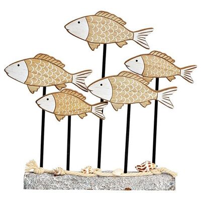 Supporto per pesce in legno naturale (L/A/P) 30x29x5 cm