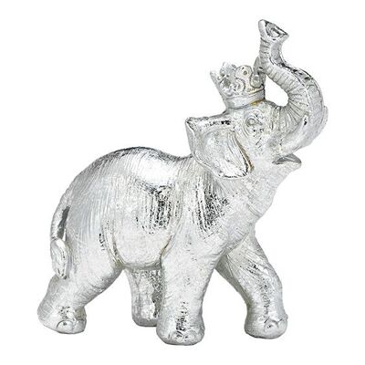 Elefante in poliargento (L/A/P) 12x13x5 cm