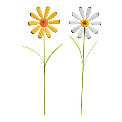 Tappo per fiori in metallo bianco, giallo 2 volte, (L/A/P) 12x50x1 cm