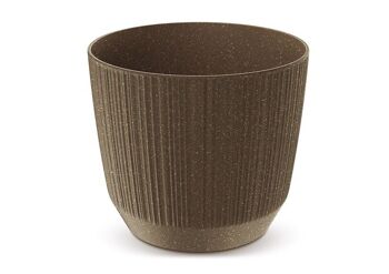 Pot de fleur Eco en plastique Marron café (L/H/P) 14x12x14cm 1,40L