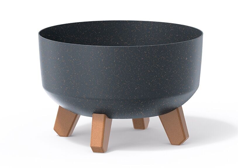 Blumentopf Eco aus Kunststoff grau (B/H/T) 24x16x24cm