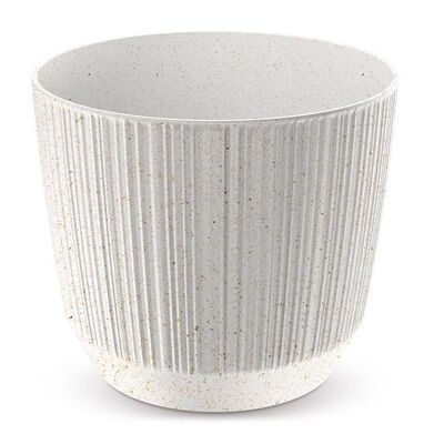 Vaso da fiori ecologico in plastica beige (L/A/P) 17x15x17 cm 1,60 L